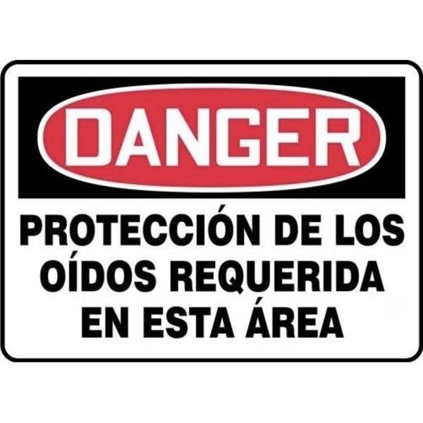Accuform OSHA DANGER SAFETY SIGN EAR SHMPPE108VA SHMPPE108VA - main
